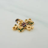 Herraje Pato Bolsas Dinero 1.65gr / 1.8cm / Dos Oros Negro Amarillo 18K %