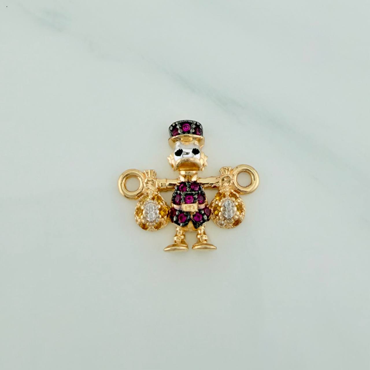 Herraje Pato Bolsas Dinero 1.5gr / 1.6cm / Tres Oros 18K %