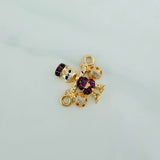 Herraje Pato Bolsas Dinero 1.5gr / 1.6cm / Tres Oros 18K %