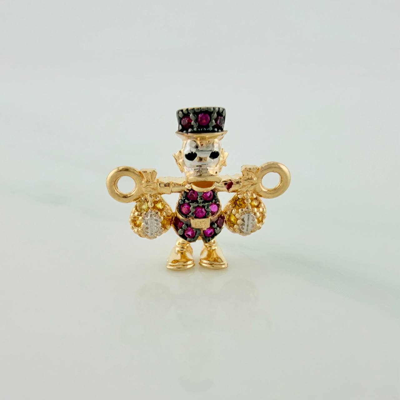 Herraje Pato Bolsas Dinero 1.5gr / 1.6cm / Tres Oros 18K %