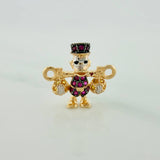 Herraje Pato Bolsas Dinero 1.5gr / 1.6cm / Tres Oros 18K %