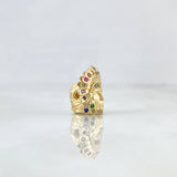 Herraje Indio 2.45gr / 1.2cm / Circones Multicolor Oro Amarillo 18K *