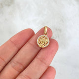 Dije Signo Leo 1.5gr / 2cm / Circones Blancos Oro Amarillo 18K (Oferta) ©