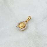 Dije Signo Cancer 1.5gr / 2.5cm / Circones Blancos Oro Amarillo 18K (Oferta) ©