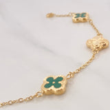 Pulso Aro Seguido Trebol 3.7 g / 19 cm / 0.7 mm Oro Amarillo 18K