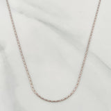 Cadena Veneciana By Color 5.70g / 60cm / 1.27mm Dos Oros Blanco Rosa 18K