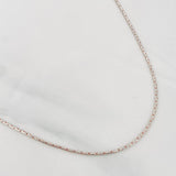 Cadena Veneciana By Color 5.70g / 60cm / 1.27mm Dos Oros Blanco Rosa 18K