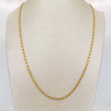 Cadena Escalera Plana 4.25g / 60cm / 2.44mm Dos Oros Amarillo Blanco 18K