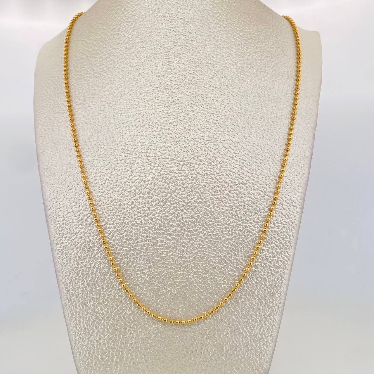 Cadena Militar 10.3g / 60cm / 2mm Oro Amarillo 18K