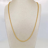 Cadena Militar 10.3g / 60cm / 2mm Oro Amarillo 18K