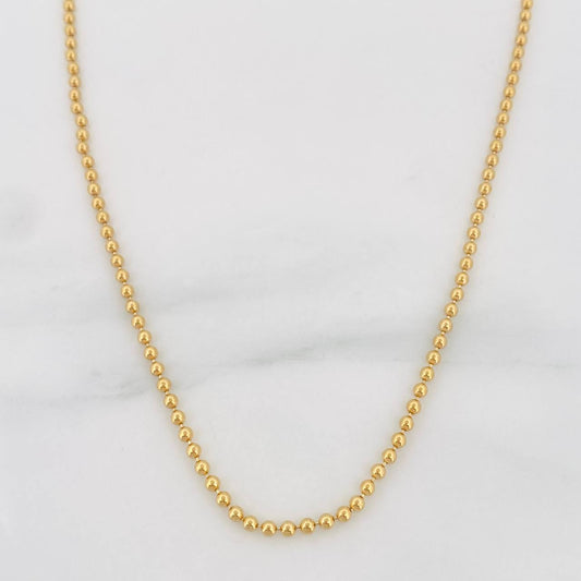 Cadena Militar 10.3g / 60cm / 2mm Oro Amarillo 18K