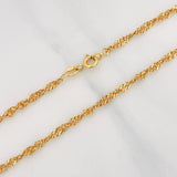 Cadena Singapur 7.05g / 60cm / 2.35mm Oro Amarillo 18K