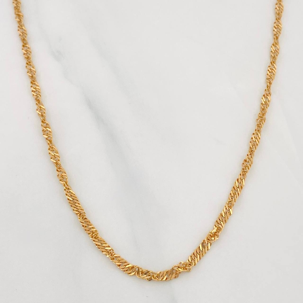 Cadena Singapur 7.05g / 60cm / 2.35mm Oro Amarillo 18K