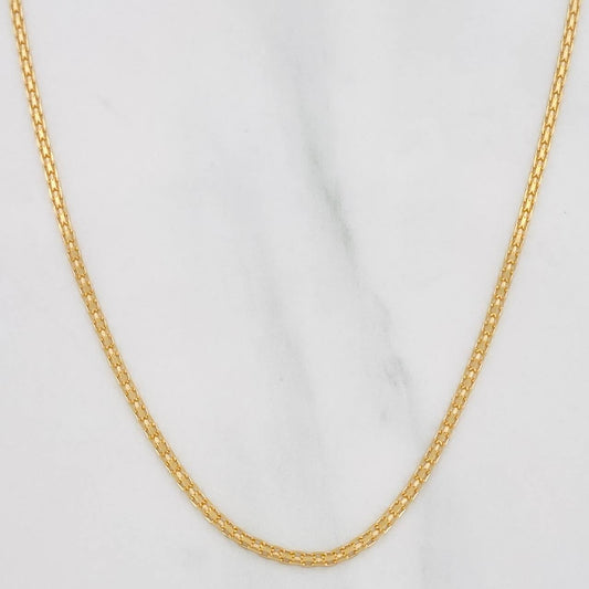Cadena China 3.8g / 60cm / 1.54mm Oro Amarillo 18K