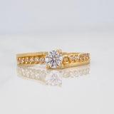 Anillo Solitario Churumbela 1.65g / T6 Oro Amarillo 18K