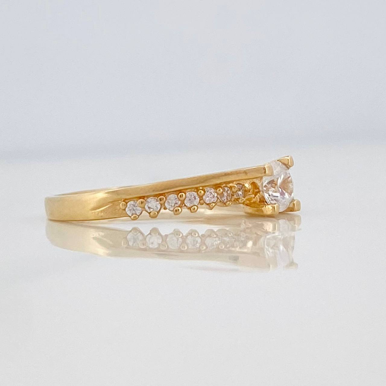 Anillo Solitario Churumbela 1.65g / T6 Oro Amarillo 18K