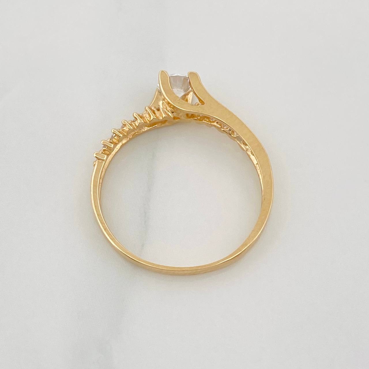 Anillo Solitario Churumbela 1.65g / T6 Oro Amarillo 18K