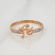 Anillo Fe 1.4g / T6 1/4 Dos Oros Blanco Rosa 18K