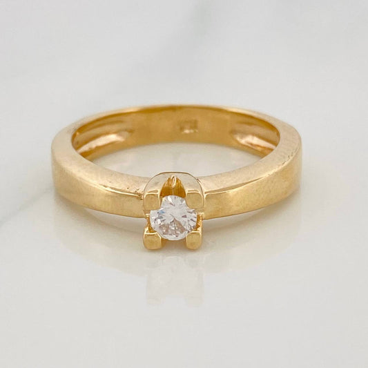 Anillo Solitario 3.85g / T6 3/4 Oro Amarillo 18K