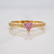 Anillo Solitario Corazon 1.9g / T7 1/4 Oro Amarillo 18K