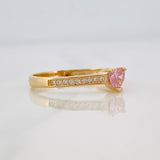 Anillo Solitario Corazon 1.9g / T7 1/4 Oro Amarillo 18K
