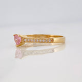 Anillo Solitario Corazon 1.9g / T7 1/4 Oro Amarillo 18K