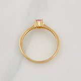 Anillo Solitario Corazon 1.9g / T7 1/4 Oro Amarillo 18K
