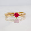 Anillo Solitario Corazon 1.6g / T6 1/2 Oro Amarillo 18K