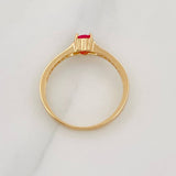 Anillo Solitario Corazon 1.6g / T6 1/2 Oro Amarillo 18K