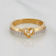 Anillo Corazon K 2.45g / T6 1/4 Dos Oros Amarillo Blanco 18K