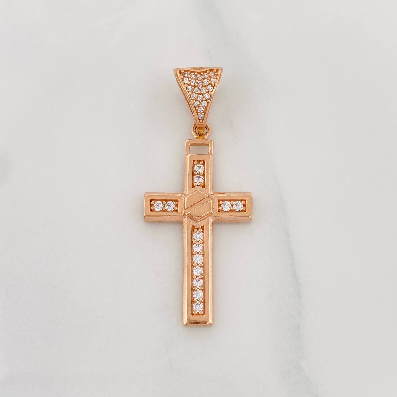 Dije Cruz 4.35g / 4.05cm Oro Rosa 18K