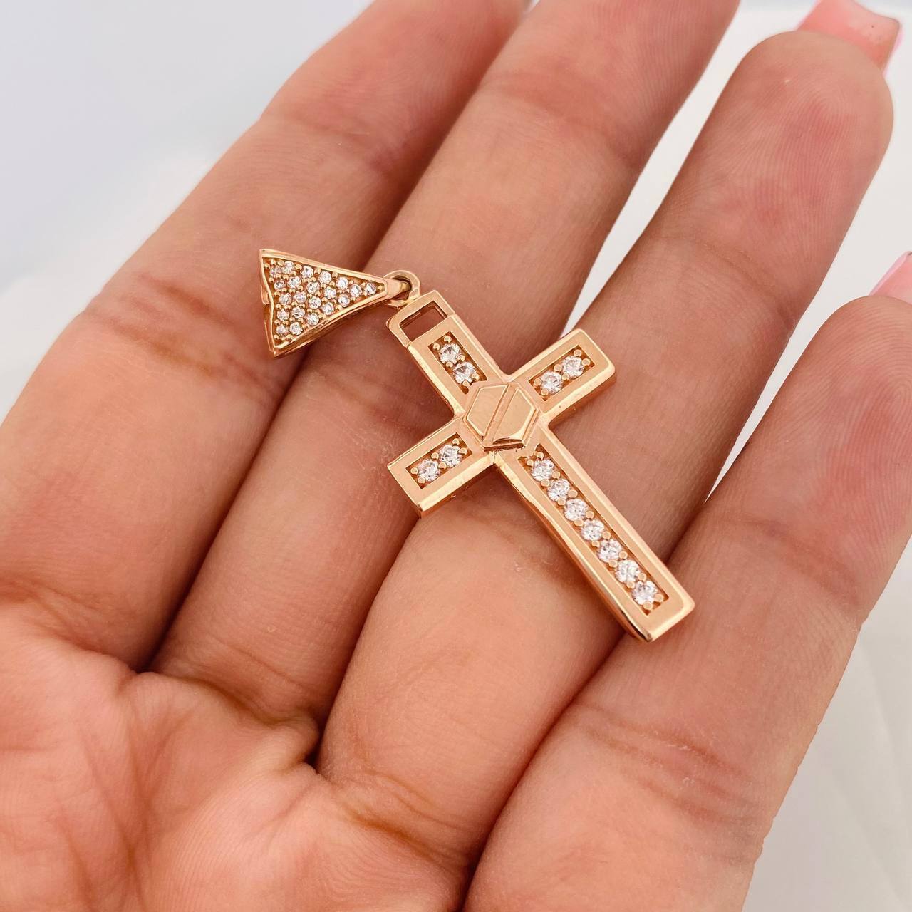 Dije Cruz 4.35g / 4.05cm Oro Rosa 18K