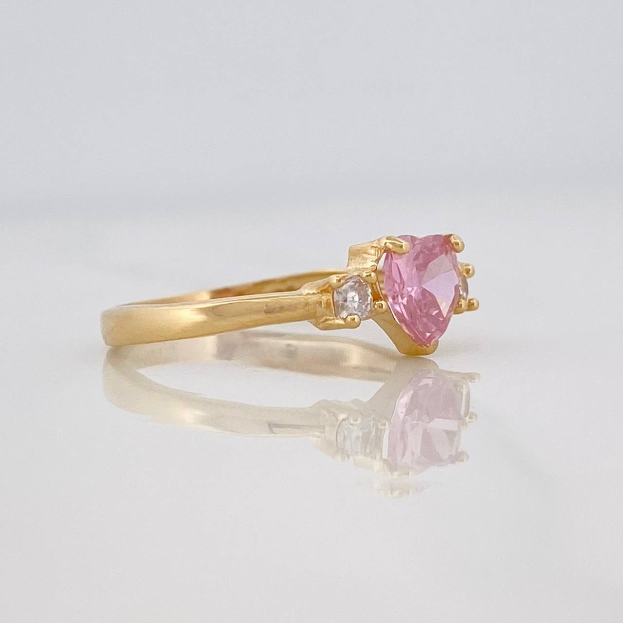 Anillo Corazon 1.95g / T7 1/2 Oro Amarillo 18K