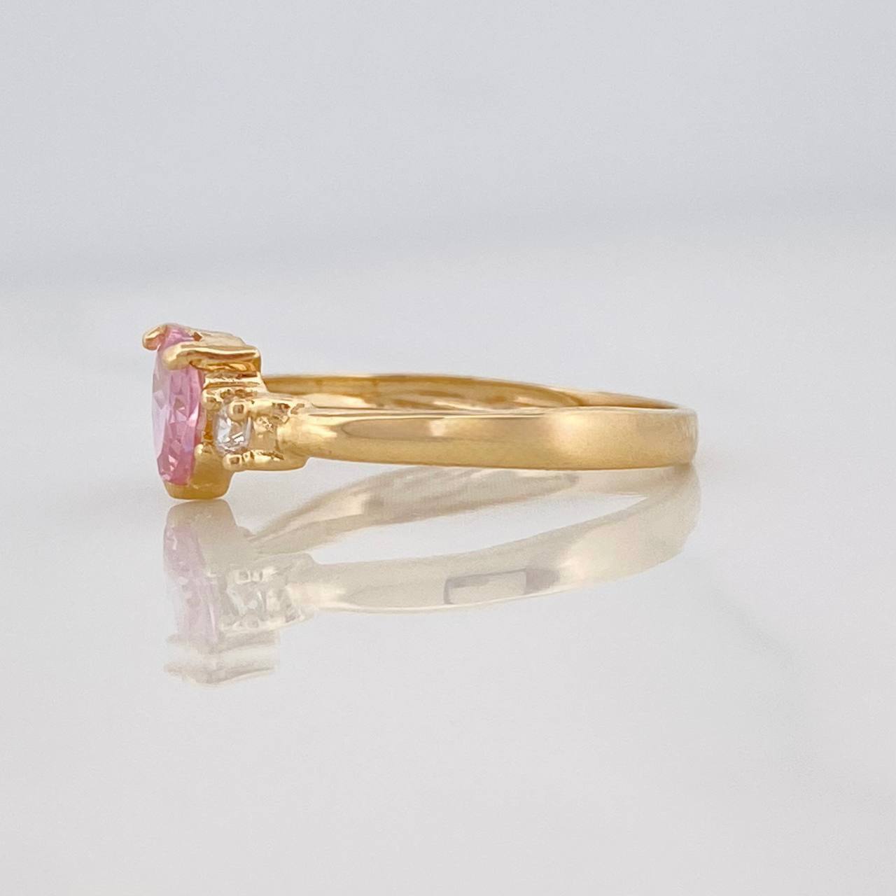 Anillo Corazon 1.95g / T7 1/2 Oro Amarillo 18K