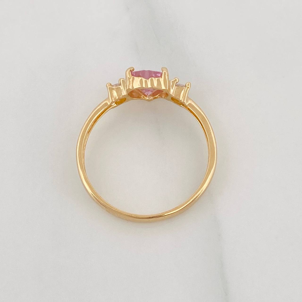 Anillo Corazon 1.95g / T7 1/2 Oro Amarillo 18K