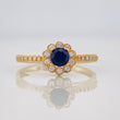 Anillo Solitario Flor 1.85g / T7 Oro Amarillo 18K