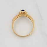 Anillo Solitario Flor 1.85g / T7 Oro Amarillo 18K