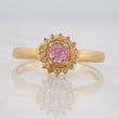 Anillo Solitario Halo 2.3g / T7 1/4 Oro Amarillo 18K