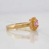 Anillo Solitario Halo 2.3g / T7 1/4 Oro Amarillo 18K