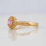 Anillo Solitario Halo 2.3g / T7 1/4 Oro Amarillo 18K