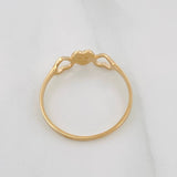 Anillo Corazones 0.95g / T7 Oro Amarillo 18K