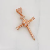 Dije Cruz Clavo 3.35g / 4cm Oro Rosa 18K