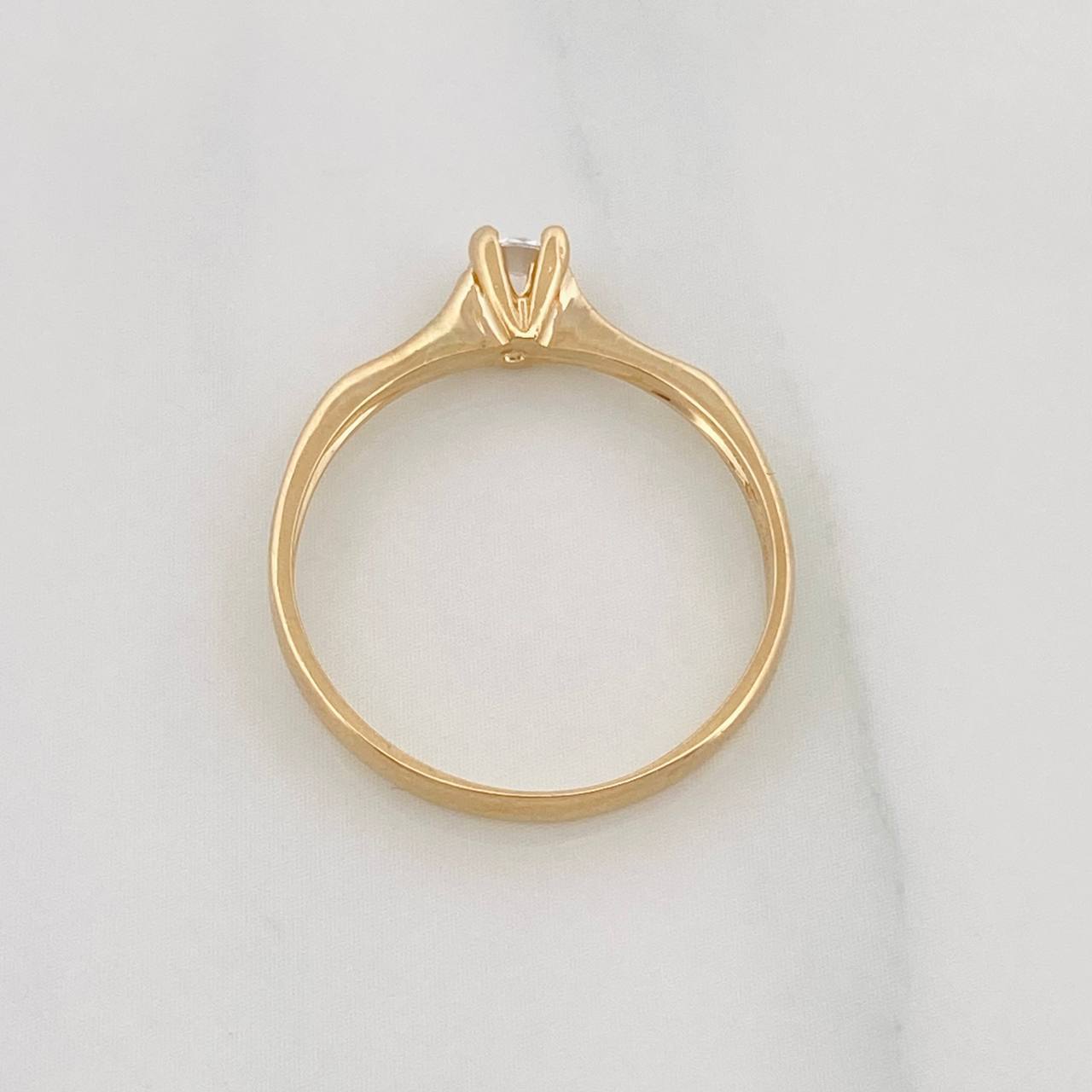Anillo Solitario 1.95g / T6 3/4 Oro Amarillo 18K
