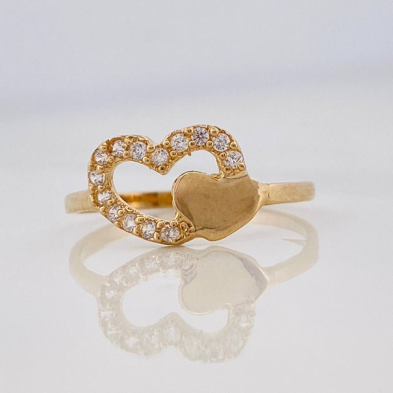 Anillo Corazon 1.45g / T6 1/4 Oro Amarillo 18K