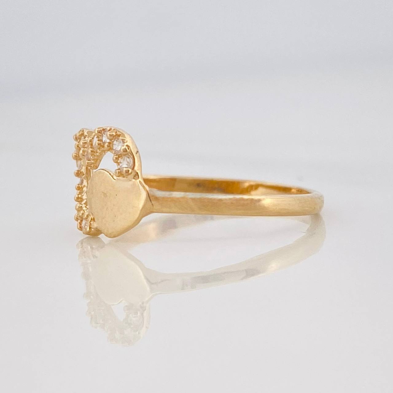 Anillo Corazon 1.45g / T6 1/4 Oro Amarillo 18K
