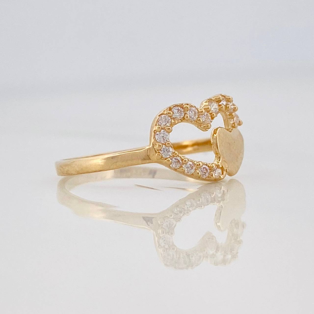 Anillo Corazon 1.45g / T6 1/4 Oro Amarillo 18K