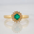 Anillo Solitario Halo 2.35g / T7 1/2 Oro Amarillo 18K