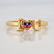 Anillo I Love You 1.95g / T7 Oro Amarillo 18K