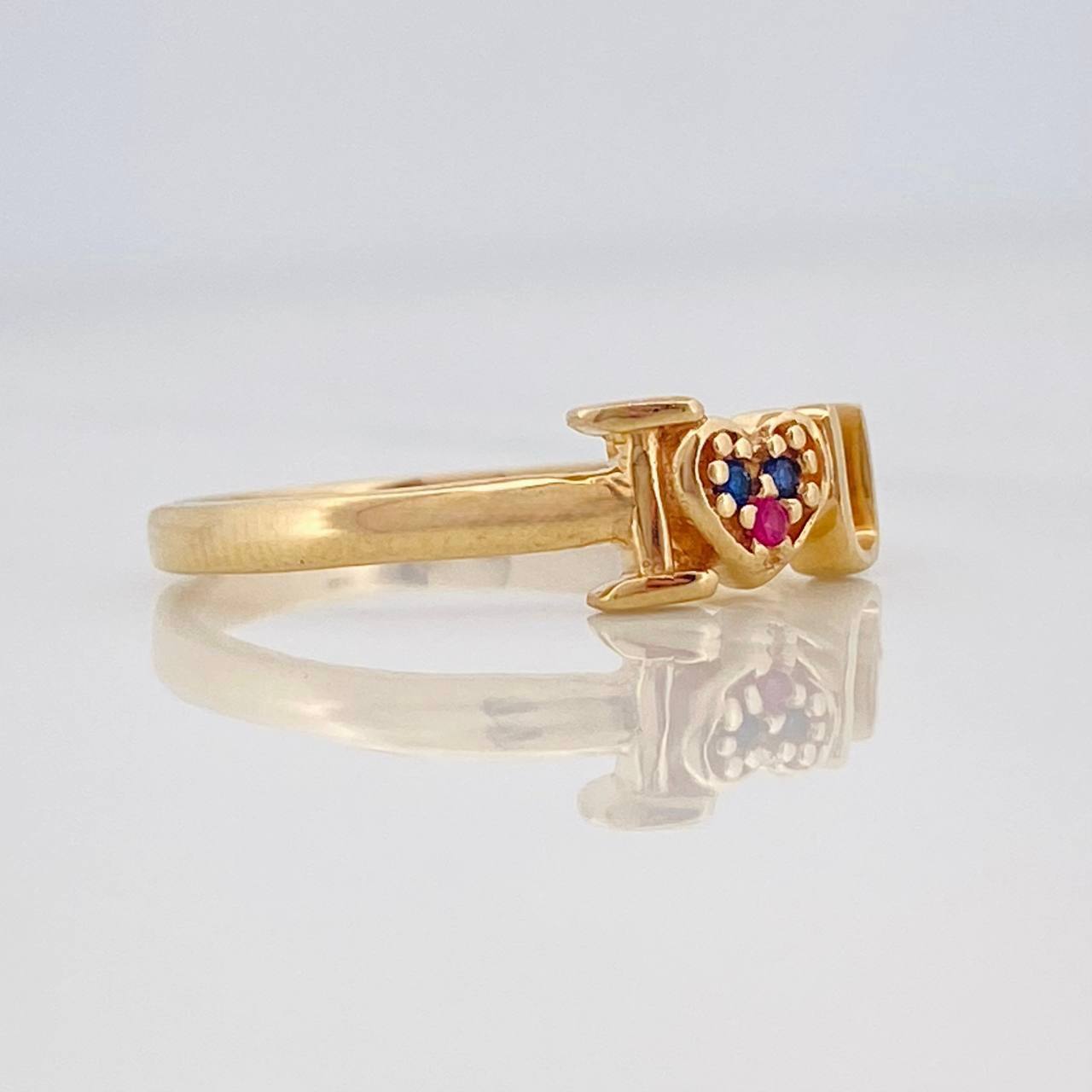 Anillo I Love You 1.95g / T7 Oro Amarillo 18K