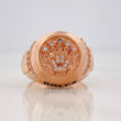 Anillo Corona 13.25g / T10 1/2 Oro Rosa 18K